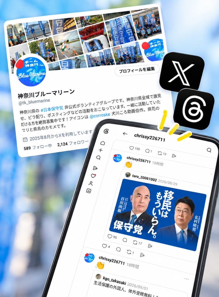SNSで活動の様子を発信するイメージ